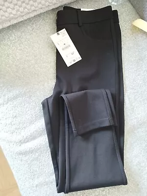 Zara Trousers Woman Black Jeggings High Rise Bnwt Size Eur Large • £9.99