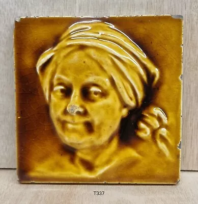 Antique Portrait Tile 6 Inch - Maw & Co  (T337) • $62.17