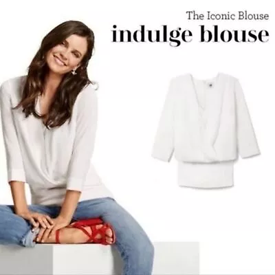 CAbi Indulgence Top Winter White M #5339 EUC • $19.97