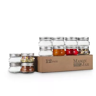 Canning Jars - 12 Pack Small Mason Jars 4 Oz Glass Canning Jars With Lids For... • $36.47