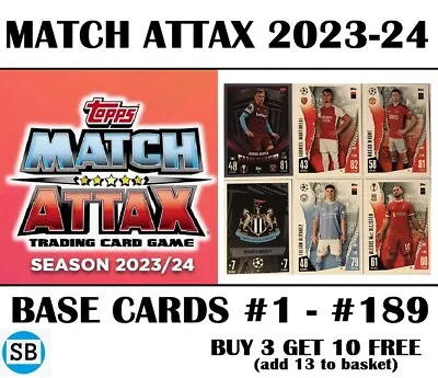 Match Attax 2023/24 2024 Champions League Base Cards Numbers 1 - 189 • £0.99