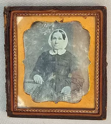 1/6th Plate Daguerreotype Of A Woman In A Half Union Case • $49.95