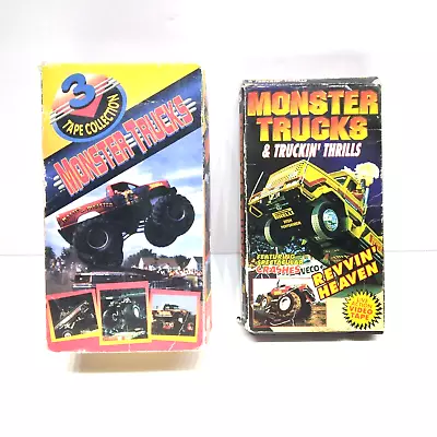 Lot Of 4 Monster Truck VHS Tapes Simitar Duke Video 1994-1996 Tara Toy Vintage • $11.49