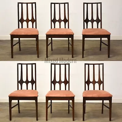 Broyhill Brasilia Walnut Mid Century Modern Dining Chairs- Set Of 6 • $2900