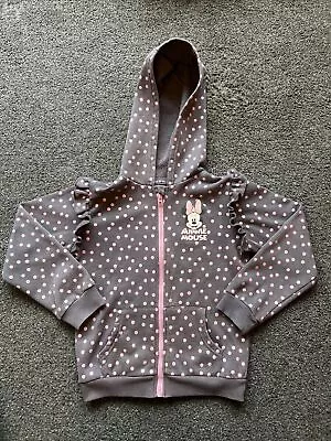 Primark Girls Age 7-8 Years Minnie Mouse Grey Hooded Jacket • £1