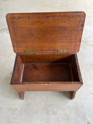 $100 • Buy ANTIQUE Foot Stool Shoe WOODEN  BOX