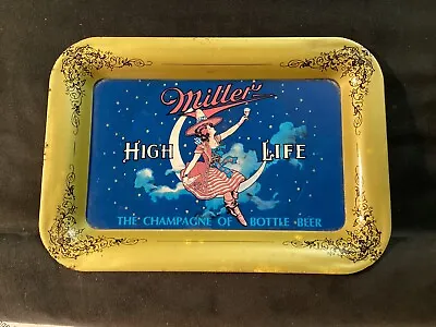Miller High Life Beer Tip Tray Vintage 1950’s Girl On Moon • $34.96