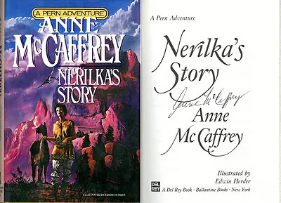 $230 • Buy Anne McCaffrey SIGNED AUTOGRAPHED Nerilka's Story HC 1st Ed/1st Print RARE Pern