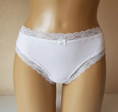 M&S Bikini Lace Briefs Size 18 White • £4.99