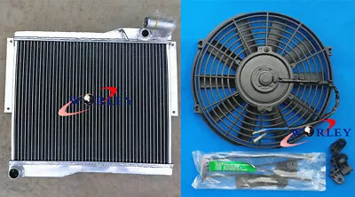 56mm Aluminum Alloy Radiator+Fan For MG MGB GT/ROADSTER 1977-1980 1977 1978 1979 • $125