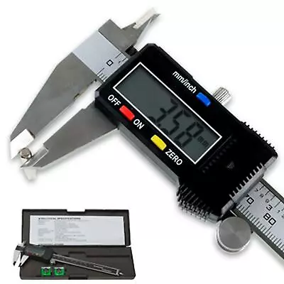 Digital Caliper Micrometer 150mm 6 Inch LCD Stainless Steel Vernier Tool • £12.99