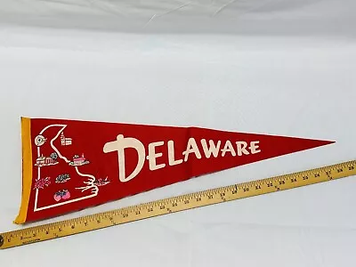 Vintage Delaware State Souvenir Felt Pennant • $9.99
