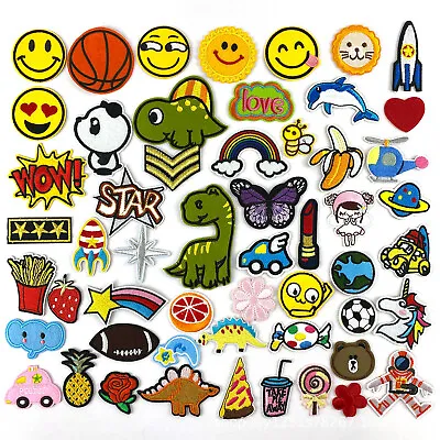 Pack Iron On Patches No Sewing Embroidered Patches Clothes Jeans Decor Patches • $14.88