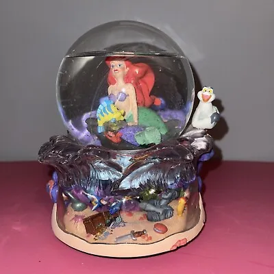 Disney Little Mermaid Ariel & Friends Musical Snow Globe . Plays Under The Sea • $26.50