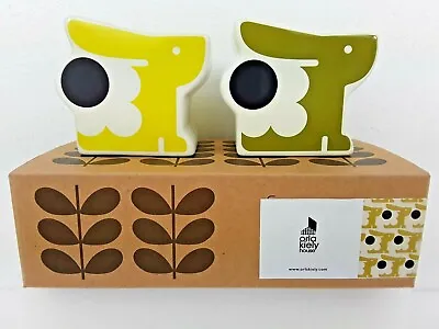 ORLA KIELY Egg Cups Set Of 2 Bonnie Bunny Sunshine & Seagrass - Easter Gift • £14.99