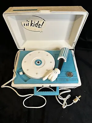 1970 Disney Mickey Mouse Youth Record Player GE General Electric RP3122D TESTED! • $29.96