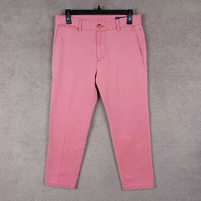 Vineyard Vines Pants Mens 30x30 Pink Breaker Chino Flat Front Measures 30x26 • $16.99