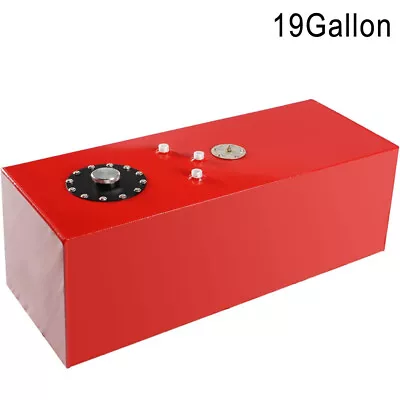 19 Gallon Aluminum Fuel Tank Red Race Fuel Cell Gas Tank W/ Cap & Level Sender • $154.79