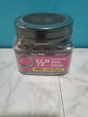 1/2 In. Stainless Steel PEX-B Barb Pinch Clamp Jar (100-Pack) Pipe & Fitting • $38.88