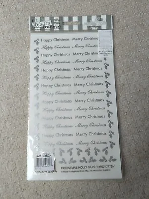 Metallic Foils Christmas Rub On Transfers. Brand New Sealed  2 Packs • £1.50