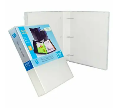 UniKeep 3 Ring Binder - Clear  - 1.5 Inch Spine - W/ Clear Overlay - Box Of 15 • $130.99