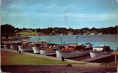 Charlevoix 'Round Lake Harbor Wood Boats Yachts Michigan Postcard Chrome 7P • $8.45