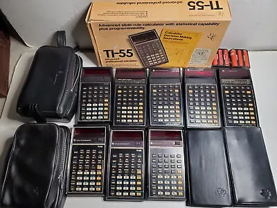 MEGA LOT 8 Vintage Texas Instruments Calculators TI-55 TI-58 TI-59 - Untested • $99.99