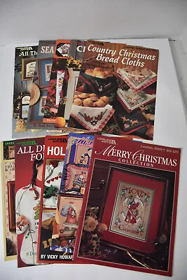 LEISURE ARTS Cross Stitch Patterns Leaflets  Booklet  ~YOU PICK~ Holiday Theme • $4.98