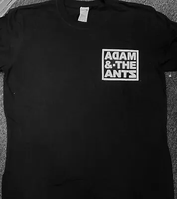 Adam And The Ants - Classic Logo (on Breast) Black T-Shirt - Antz Adam Ant • £15.99