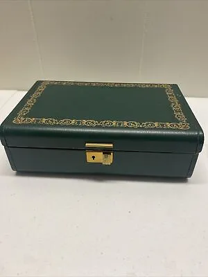 Vintage Antique Farrington Green Gold Jewelry Box Without Key Genuine Texol • $31.50