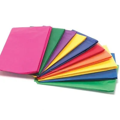 100 X Multi Coloured Tissue Paper /Gift Wrap / Wrapping Paper Sheets (20  X 30 ) • £8.99