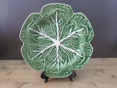 Bordallo Pinheiro Portugal Cabbage Leaf Green Round Serving Charger Plate 12-1/4 • $39.94