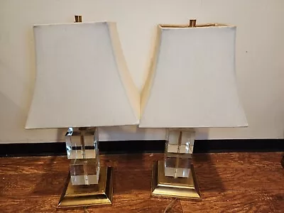 VICTORIA HAGAN  Perfect Pieces  Modernist Glass Table Lamps Set Of 2 NICE! • $399.99