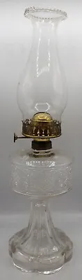 C.1870s PALMETTE Bryce Walker & Co. Glass Oil Lamp EAPG & M. Brass Arctic Burner • $75.99