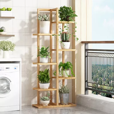 Narrow Tall Flower Plant Pot Display Stand Shelf Indoor Corner Rack Garden Patio • £25.91