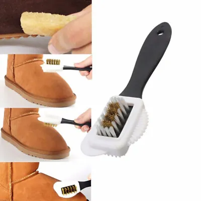 $1.95 • Buy 3-Side Shoe Suede Leather Nubuck Shoes Cleaning Brush Cleaner Boot Stain D~J0