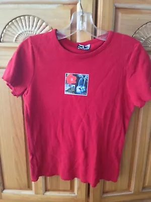 Aaron Chang Size Women’s Medium Red Shirt With Graphics • $24.99