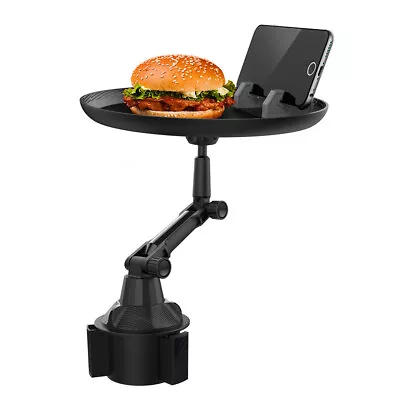 $23.56 • Buy Adjustable Car Tray Table Cup Holder 360-Degree Swivel Non-slip With Phone Slot