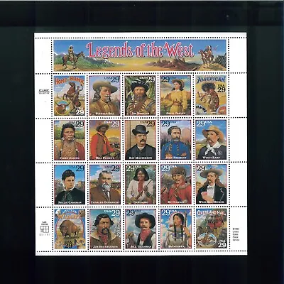 United States 29¢ Legend Of The West Postage Stamp #2869 MNH Full Sheet • $6.70