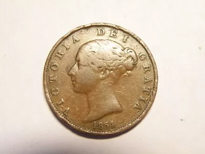 1854 Half Penny Gb Uk Queen Victoria Collectible Coin  • £6