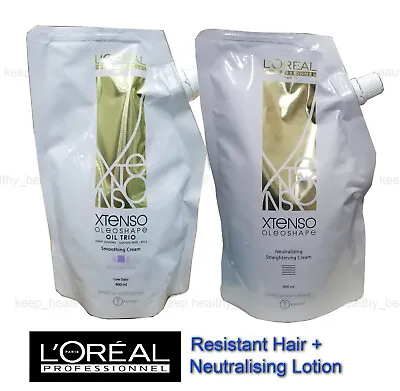 L'Oreal X-tenso Xtenso Hair Straightener 400ml + Neutralising Lotion 400ml R • $44.90