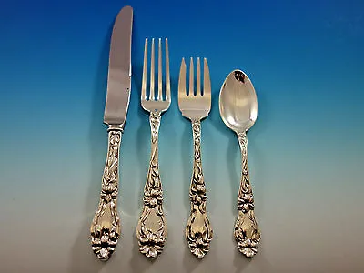 Lily By Frank Whiting Sterling Silver Flatware Set 8 Service 32 Pcs • $1795.50
