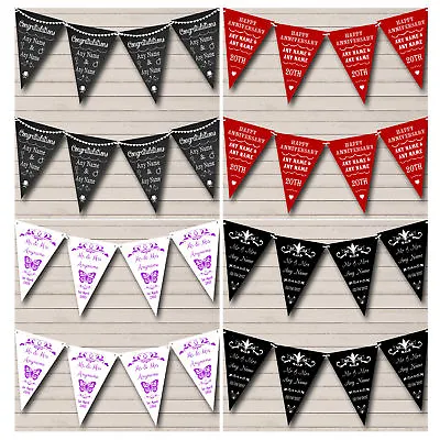 £8.95 • Buy Personalised Wedding Anniversary Bunting Party Flag Banner Decoration Garland