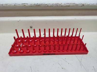 Snap On KA383METRD 3/8  Drive Metric 3-Row Post Red Plastic Socket Tray 6mm-20mm • $39.99