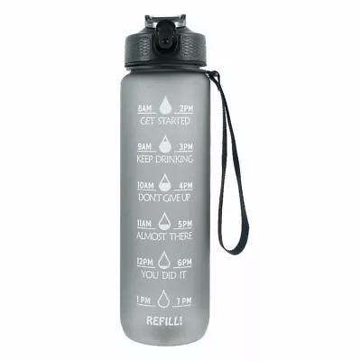 1L Sports Water Bottle Gym Travel Drinking Leakproof Bottle With Straw Bpa Free • £6.98