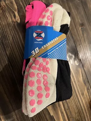 NEW Unisex Sport Anti Slip Grip Socks Soccer Football Basketball Crew Socks Pink • $13.95