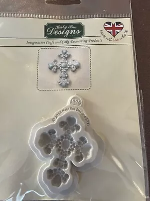 Katy Sue Silicone Mould Craft And Cake Decorating - Beaded Cross • £2.50