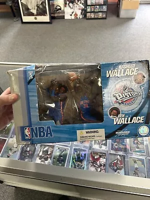 MCFARLANE NBA Detroit Pistons 2004 Championship Ben/Rasheed Wallace 2-Pack Rare • $69.95