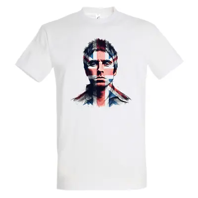 Liam Gallagher Union Jack Portrait Oasis Knebworth T Shirt • £19.99