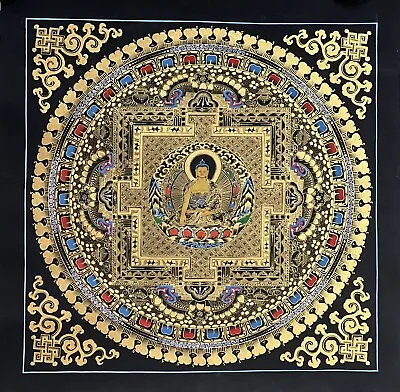 Shakyamuni Buddha/ Siddhartha Gautama  Mandala Original Tibetan Thangka Painting • $129.49